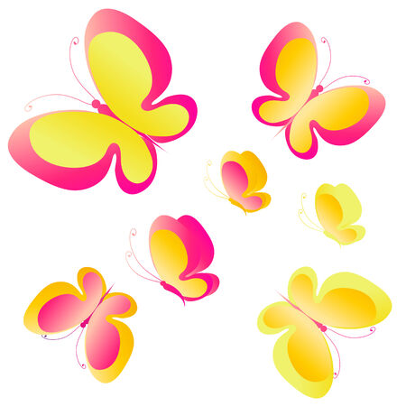 butterflies designのイラスト素材