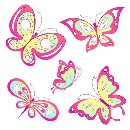butterflies designのイラスト素材