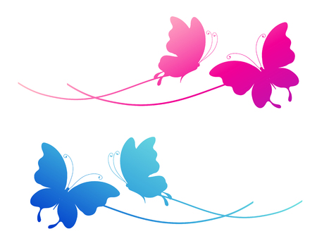 butterflies designのイラスト素材
