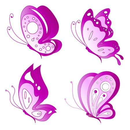 butterflies designのイラスト素材