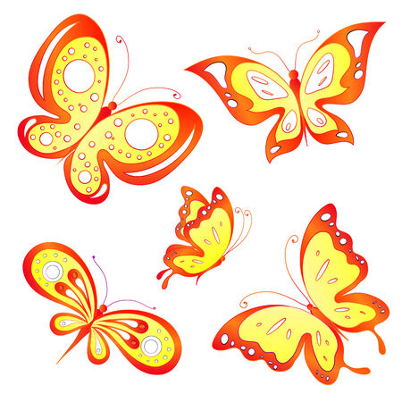 butterflies designのイラスト素材