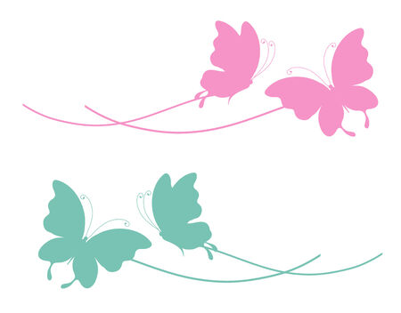 butterflies designのイラスト素材