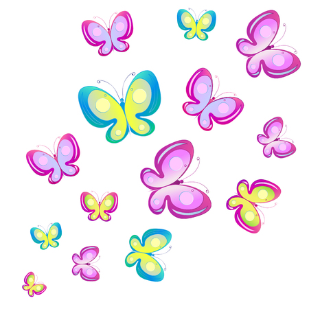 butterflies designのイラスト素材