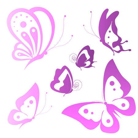 butterflies designのイラスト素材