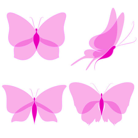 butterflies designのイラスト素材