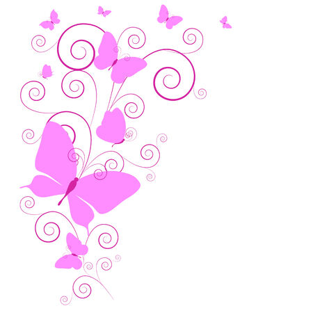 butterflies designのイラスト素材