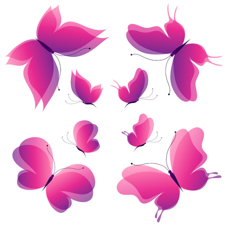 butterflies designのイラスト素材
