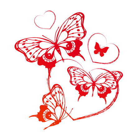 butterflies designのイラスト素材