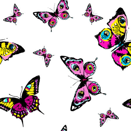 butterflies designのイラスト素材