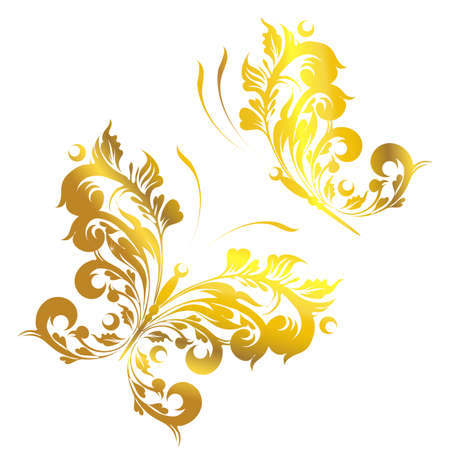 butterflies designのイラスト素材