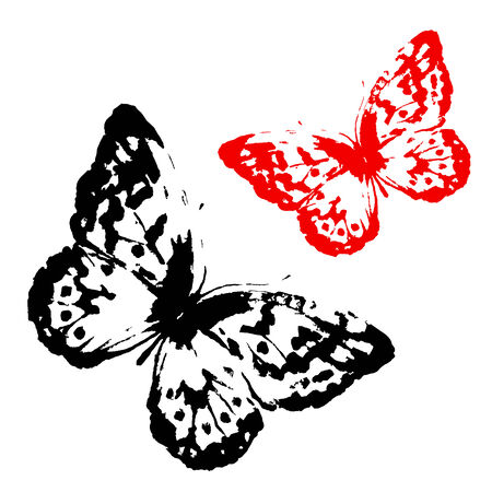 butterfly,watercolor designのイラスト素材