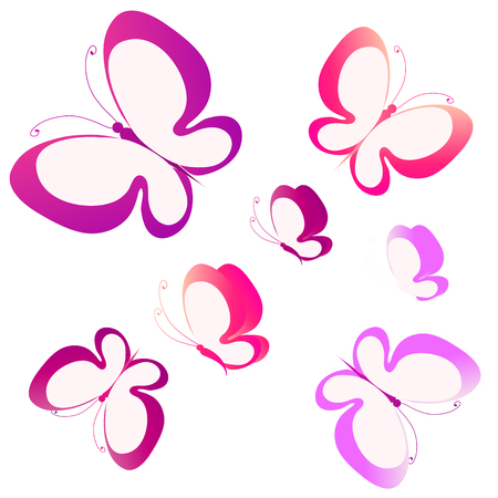 butterflies designのイラスト素材