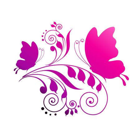 butterflies designのイラスト素材