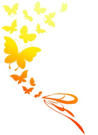 butterflies designのイラスト素材