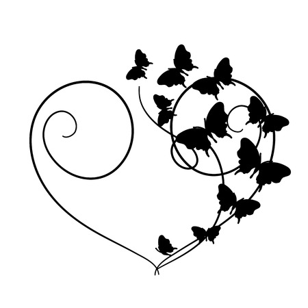 butterflies designのイラスト素材