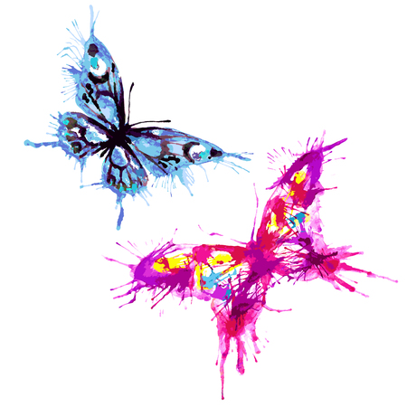 butterflies designのイラスト素材