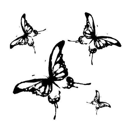 butterflies designのイラスト素材