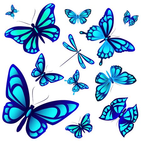 butterflies designのイラスト素材