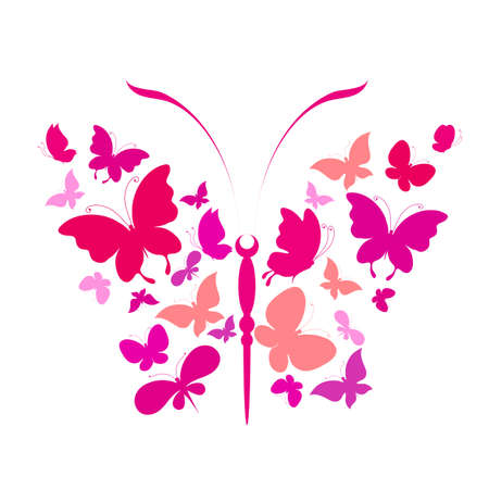 butterflies designのイラスト素材