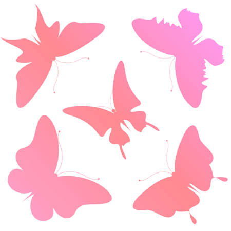 butterflies designのイラスト素材