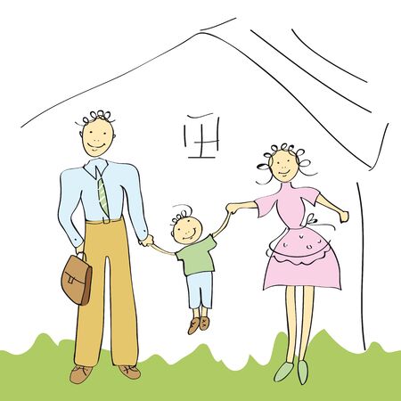 happy familyの写真素材