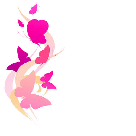 butterflies designのイラスト素材