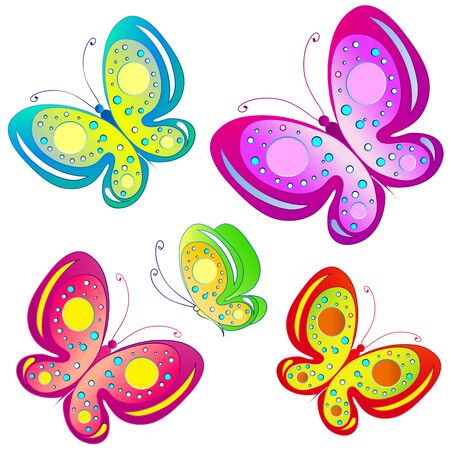 butterflies designのイラスト素材