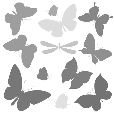 butterflies designのイラスト素材