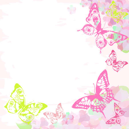 butterflies designのイラスト素材