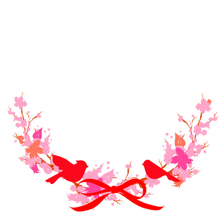 green floral cardのイラスト素材