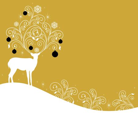 Christmas deer, holidayのイラスト素材