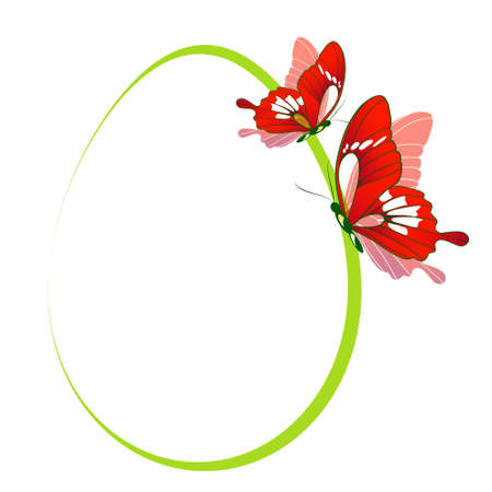 Easter egg, holiday, card, on a whiteのイラスト素材