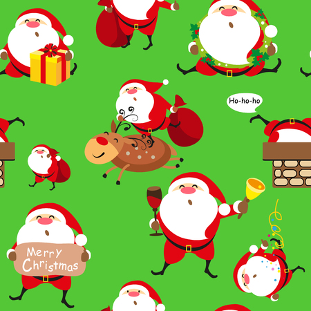 Santa Claus, Christmas set, patternの写真素材