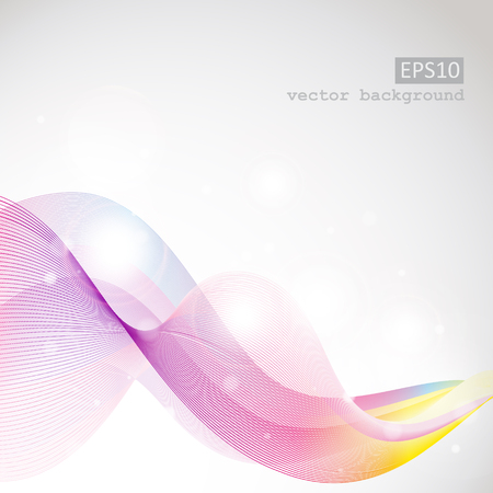 abstract color waves, lines,  on a whiteのイラスト素材