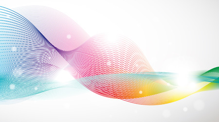 abstract color waves, lines,  on a whiteのイラスト素材