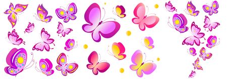 Beautiful butterfly isolated on a whiteのイラスト素材