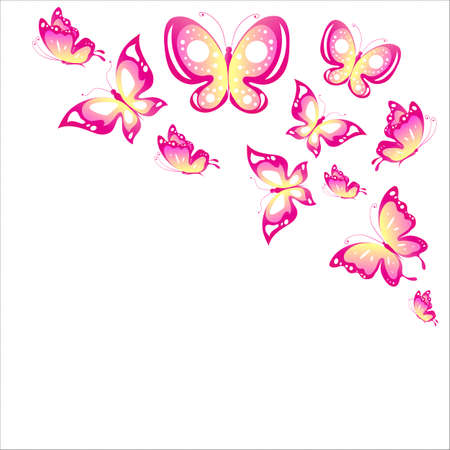 black butterfly, isolated on a whiteのイラスト素材