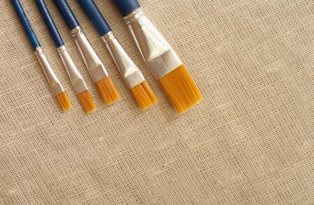 coarse texture of the canvas の写真素材