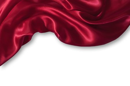 Smooth elegant red silk can use as background の写真素材