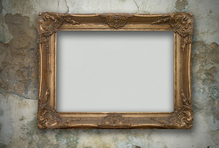 frame on the old wallの写真素材