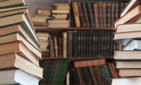 Library stack of books の写真素材