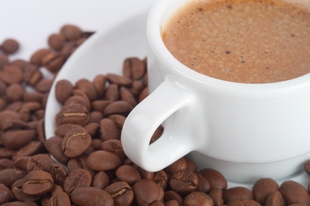 coffee on the tableの写真素材