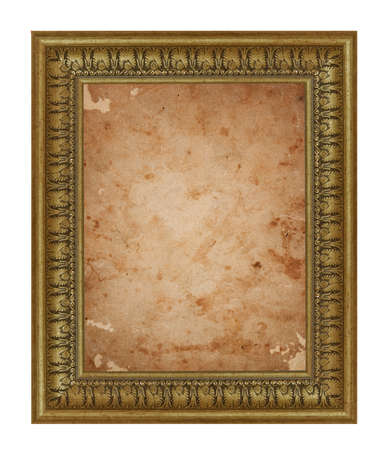 old wooden frame with dirty paper, retro message board の写真素材