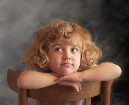 Portrait of a girl in a classic style の写真素材