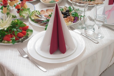 Catering food at a wedding party - a series of RESTAURANT images. の写真素材