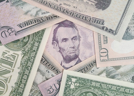 American dollars background / USD background texture の写真素材