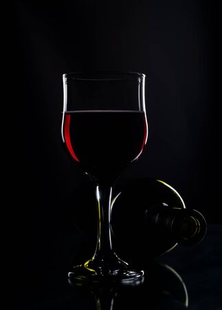 Bottle and glassの写真素材