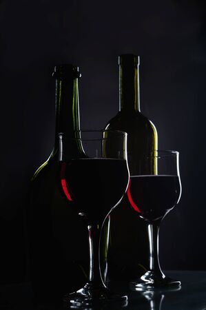 Bottle and glassの写真素材