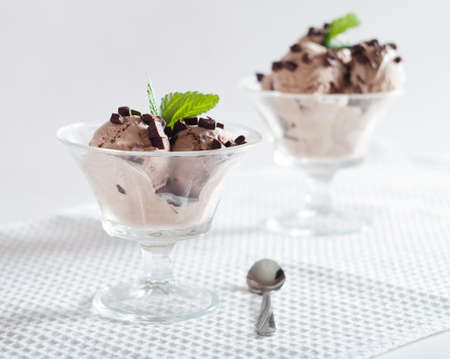 chocolate ice creamの写真素材