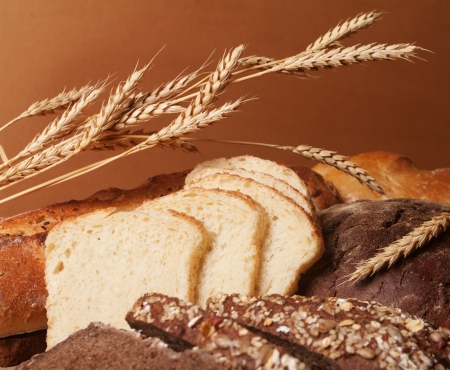 different types of bread の写真素材